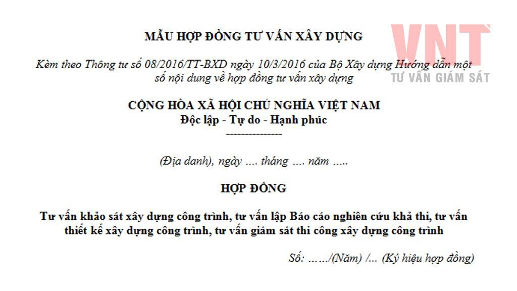 Mẫu hợp đồng thiết kế nhà ở gia đình