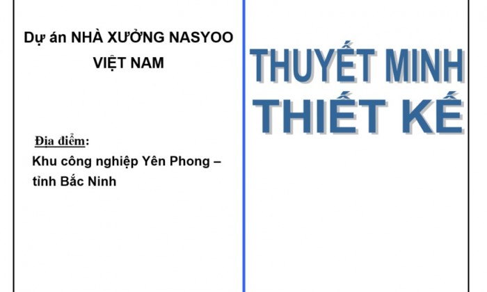 Mẫu thuyết minh thiết kế nhà xưởng