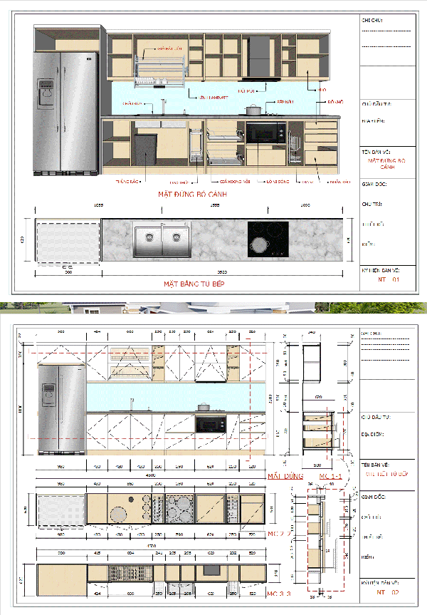 Mẫu thiết kế tủ bếp