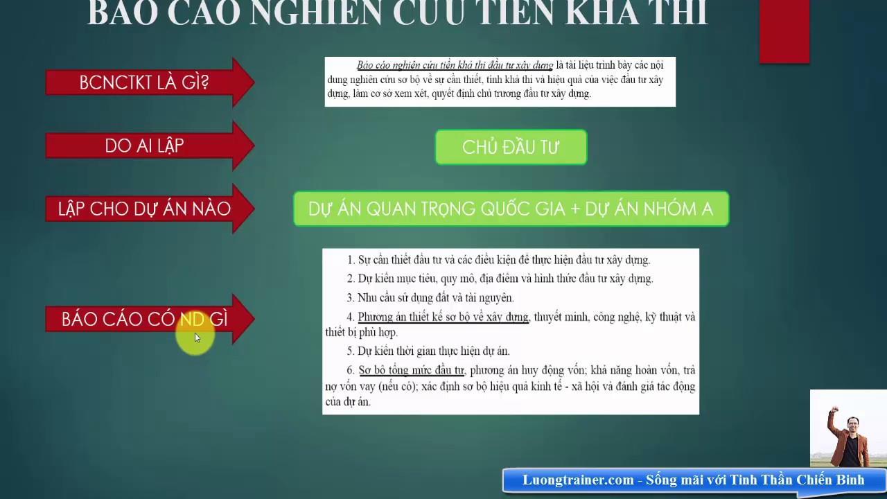 Lập Báo cáo đầu tư xây dựng công trình (Báo cáo nghiên cứu tiền khả thi) và xin phép đầu tư