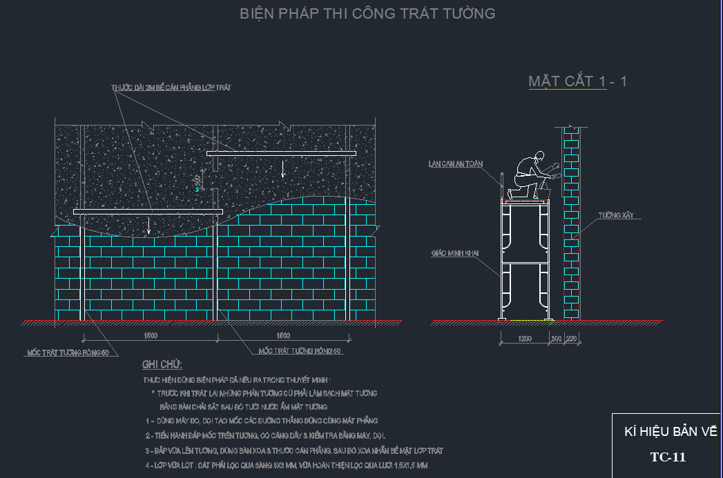 Biện phát thi công trát tường