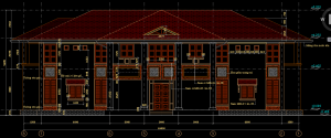 File Cad – Mẫu biệt thự 2 tầng đẹp – Phong cách Trung Hoa