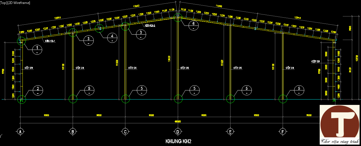 Mẫu bản vẽ nhà xưởng 4320 m2