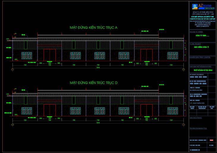 Mẫu bản vẽ nhà xưởng 750 m2