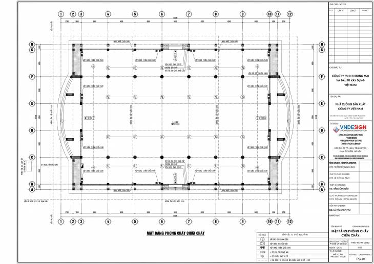 File cad đầy đủ chi tiết thiết kế hệ thống phòng cháy chữa cháy phân xưởng