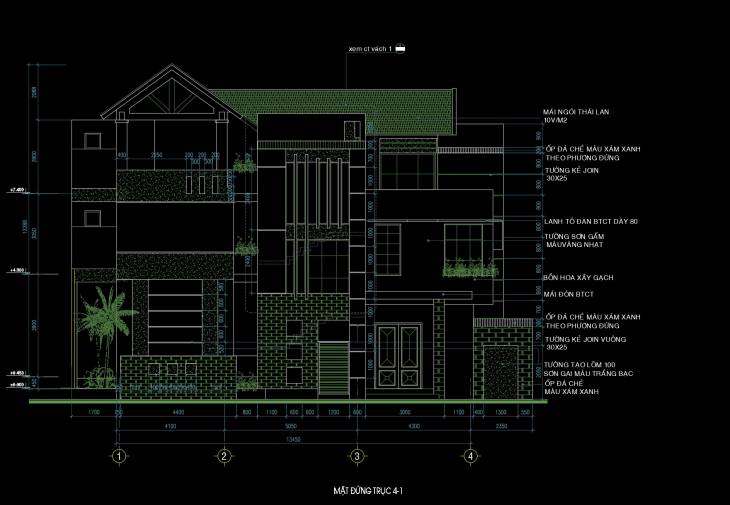 Biệt thự mái thái 7.9x14m x 3 tầng