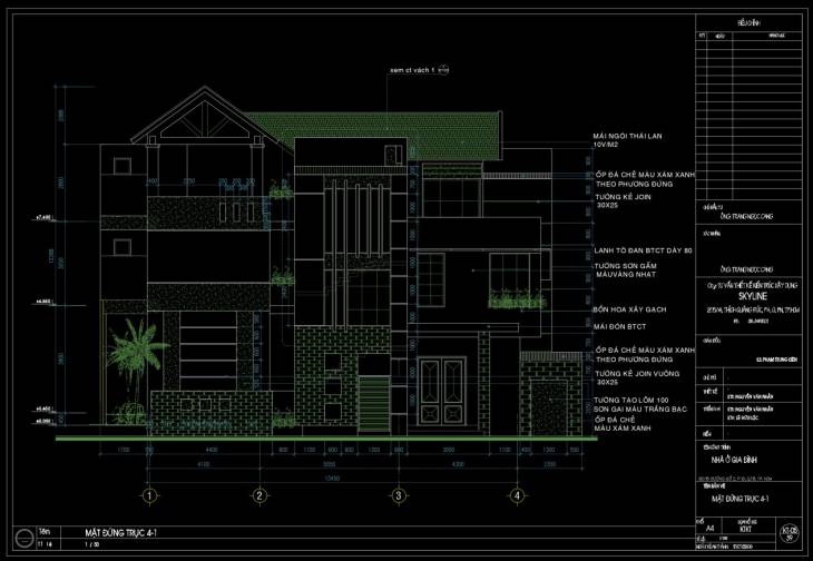 Biệt thự mái thái 7.9x14m x 3 tầng