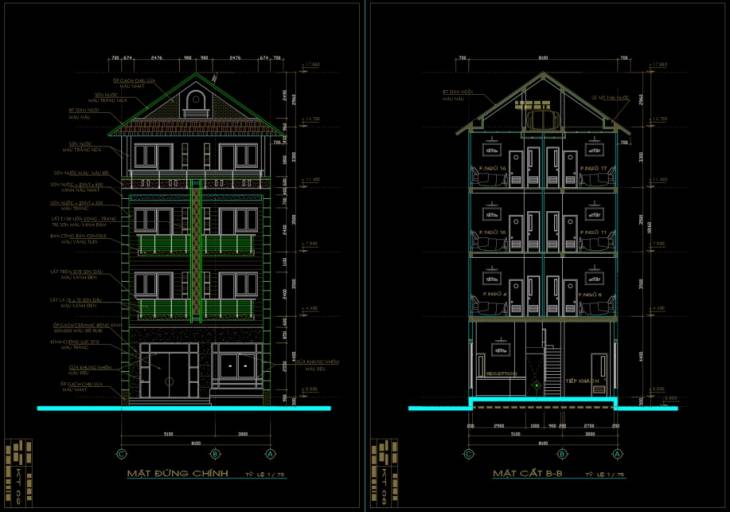 Mẫu file cad sơ bộ hotel | khách sạn phú quốc miễn phí