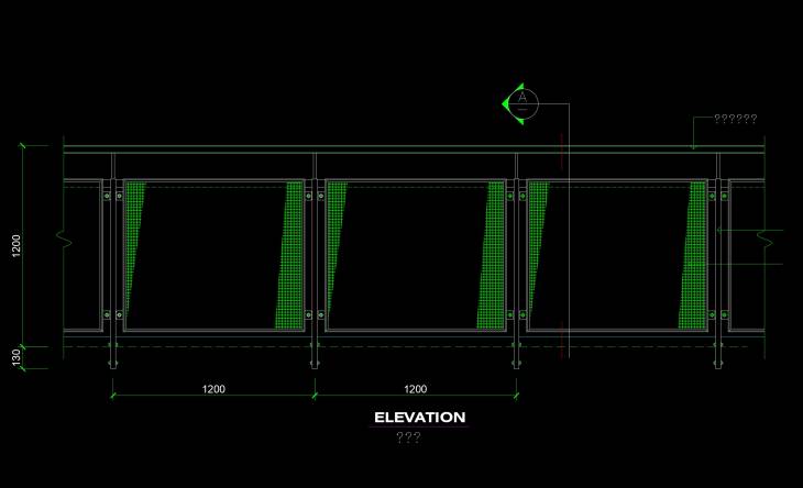 File cad bản vẽ thiết kế lan can khung kính