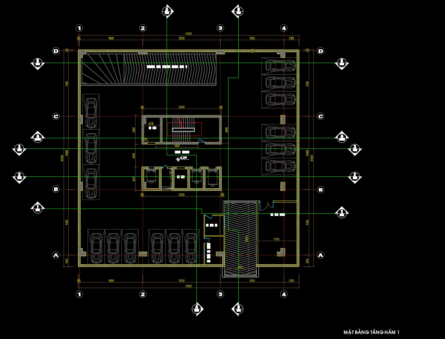 File cad hồ sơ file cad tòa nhà chung cư cao tầng