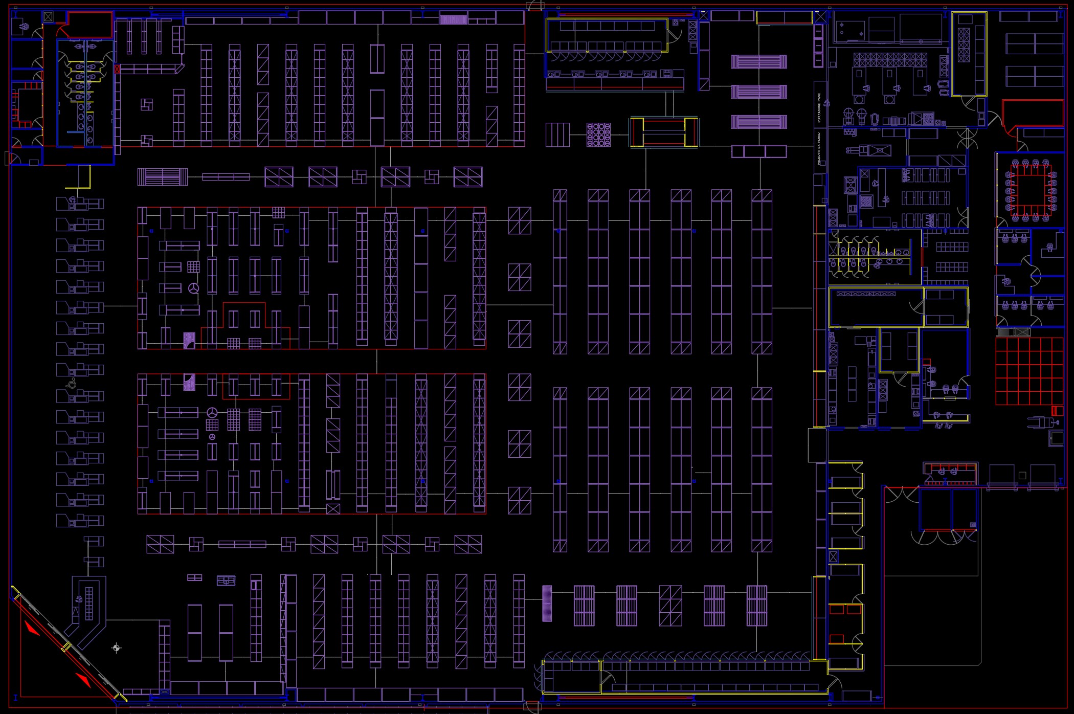 Mẫu bản vẽ cad mặt bằng siêu thị