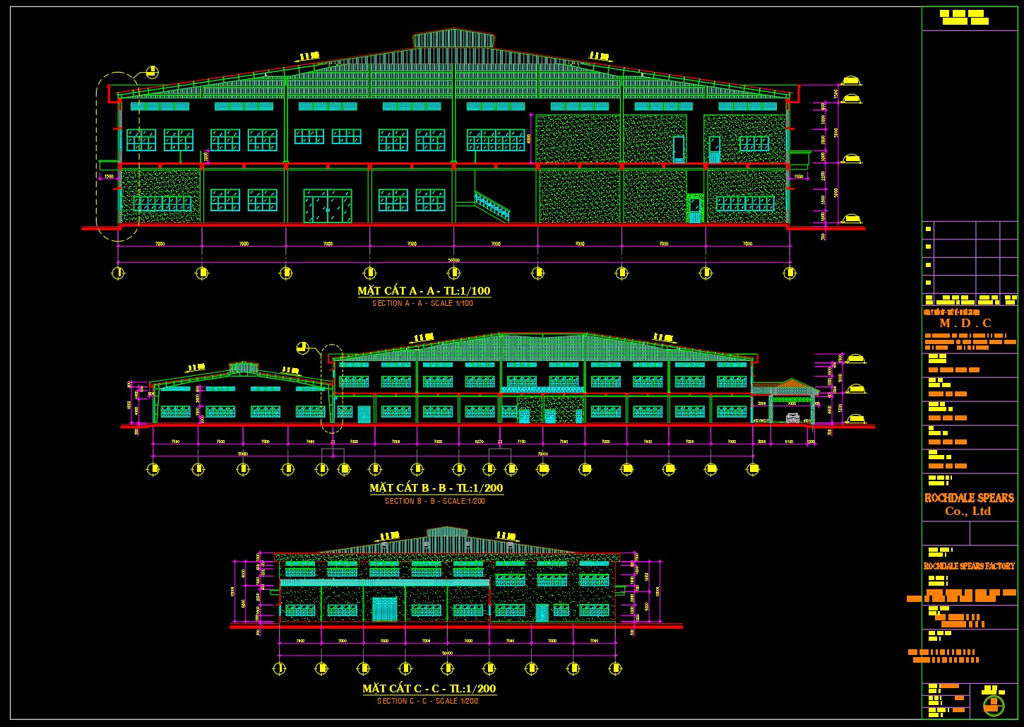 Mẫu bản vẽ nhà xưởng 2340 m2