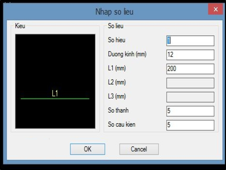 Lispcad thống kê cốt thép