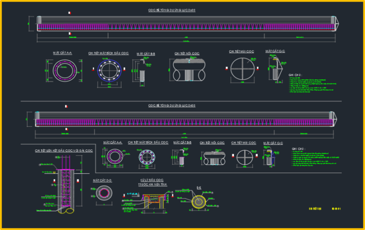 [BV] Chi tiết cọc bê tông dự ứng lực
